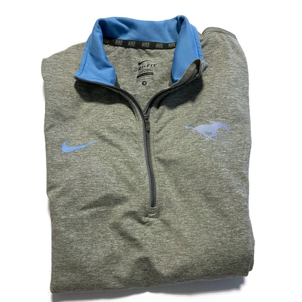 NIKE • 🐴 SMU Southern Methodist University Mustangs 1/4 Zip Jacket • Small